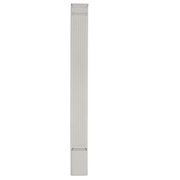 Ekena Millwork 8"W x 100"H x 2 3/4"D with 14" Attached Plinth, Fluted Pilaster (each) PIL08X100X02 - main